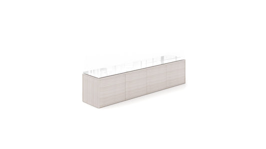 Deluxe Mounted Wall Hutch w/ Laminate Doors