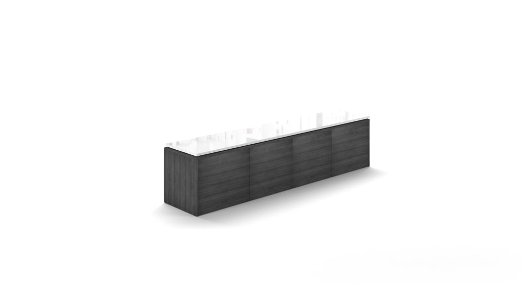 Deluxe Mounted Wall Hutch w/ Laminate Doors