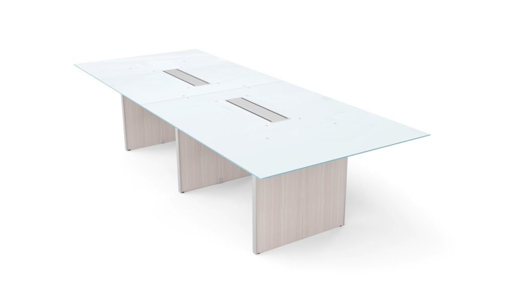 Potenza - Deluxe 10' Glass Top Conference Table