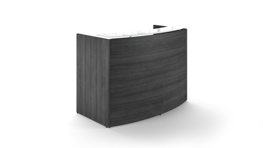 Potenza - Curved Reception Desk w/ Glass Top