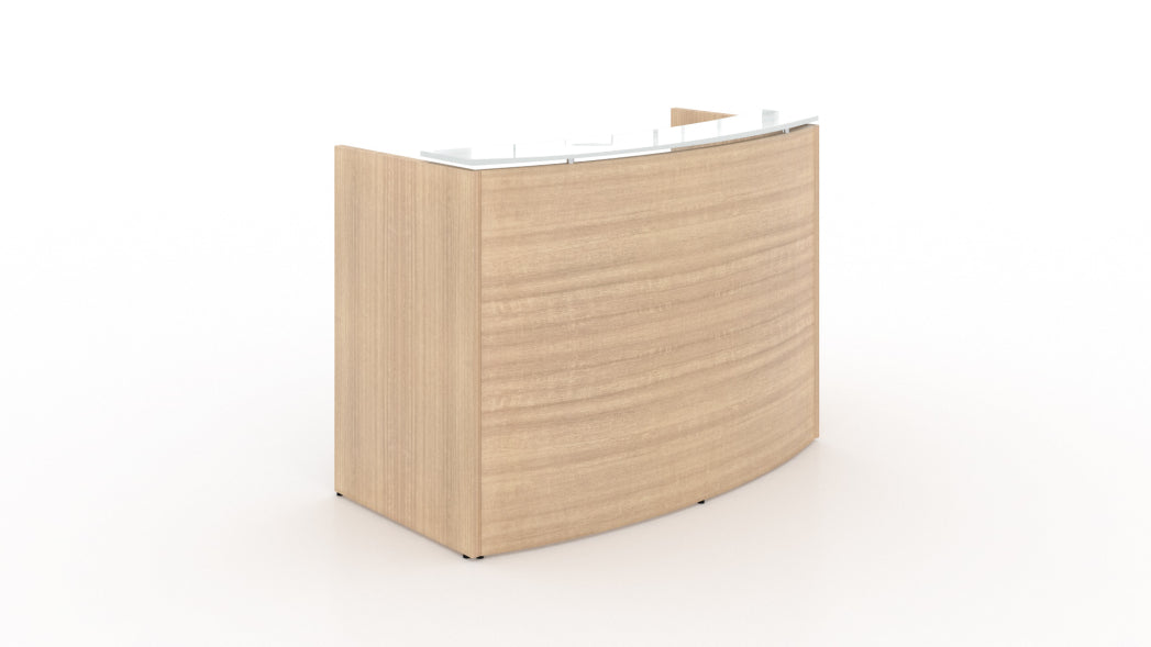 Potenza - Curved Reception Desk w/ Glass Top