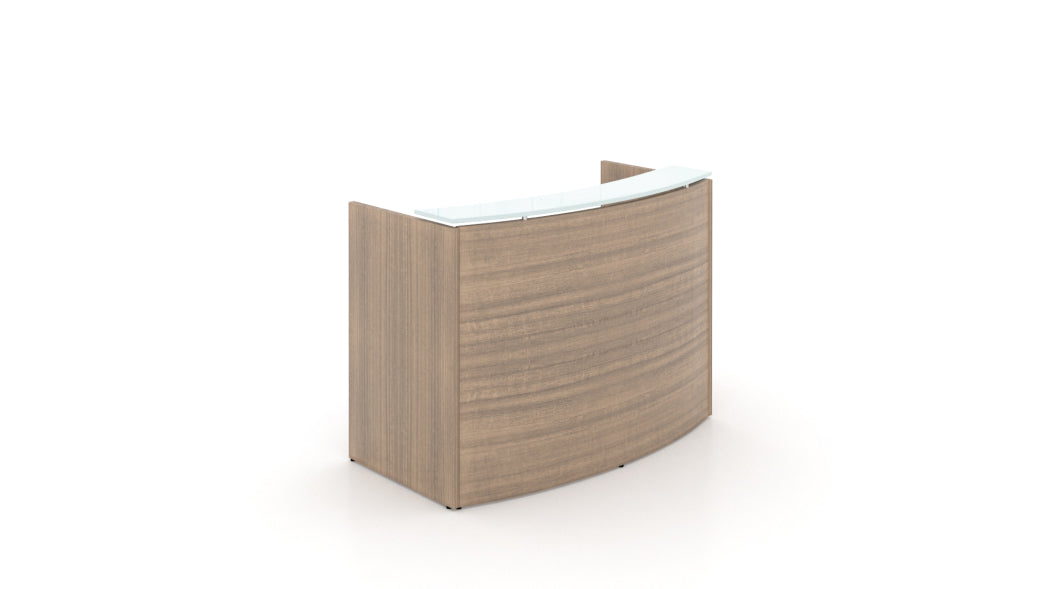 Potenza - Curved Reception Desk w/ Glass Top