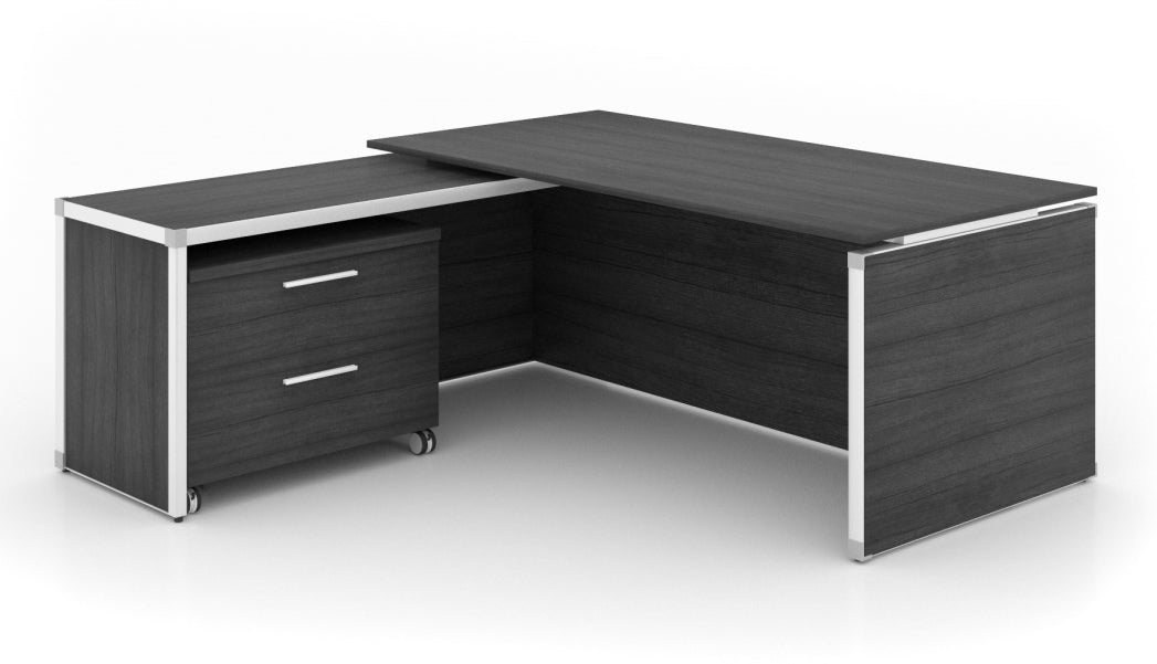 Potenza - L-shape Executive Desk with Laminate Top