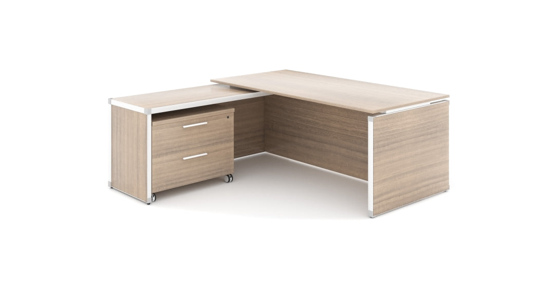 Potenza - L-shape Executive Desk with Laminate Top