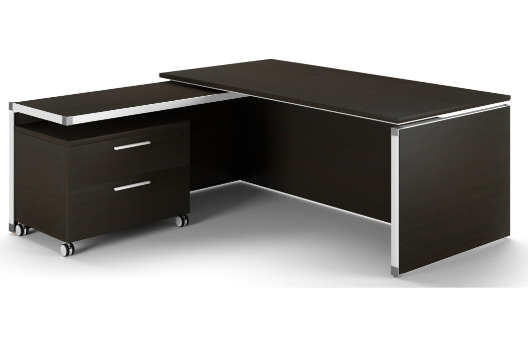 Potenza - L-shape Executive Desk with Laminate Top