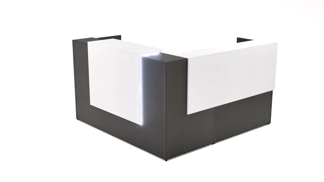 Potenza - L Shaped Reception W/ Laminate Transactional Top & Front + Return Overlay