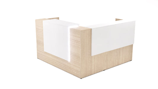 Potenza - L Shaped Reception W/ Laminate Transactional Top & Front + Return Overlay