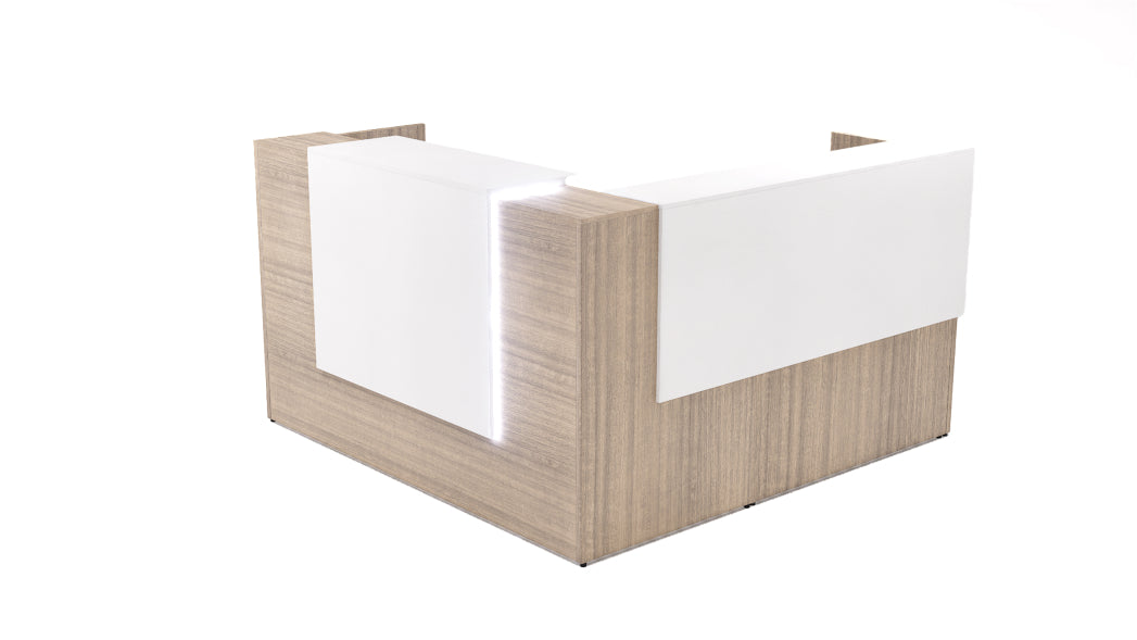 Potenza - L Shaped Reception W/ Laminate Transactional Top & Front + Return Overlay