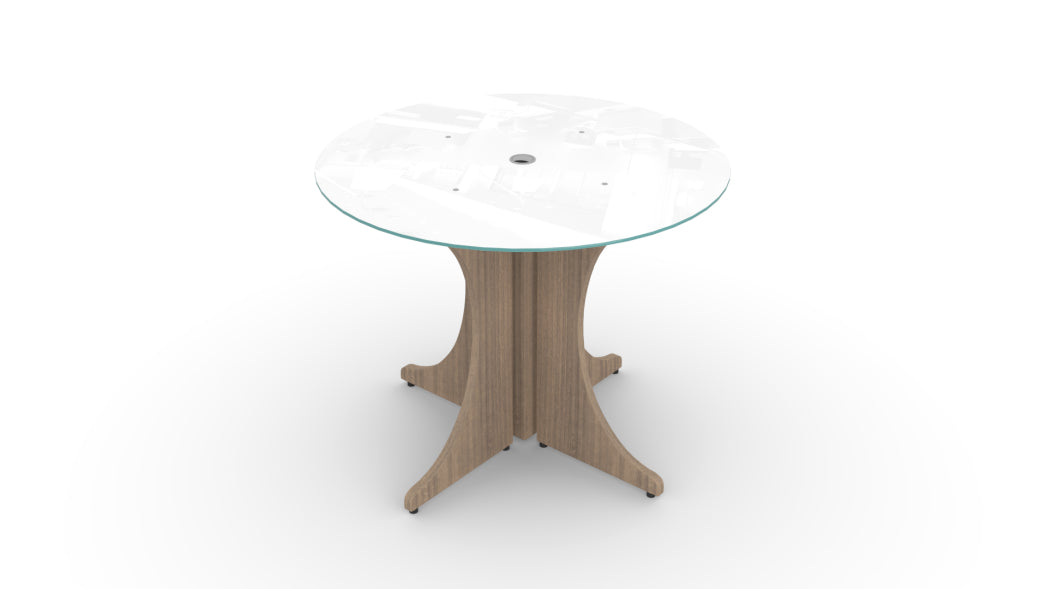 Potenza - 36" Round Glass Conference Table