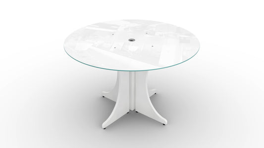 Potenza - 48" Round Glass Conference Table