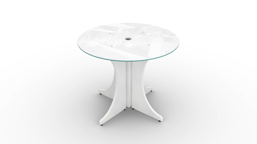 Potenza - 36" Round Glass Conference Table